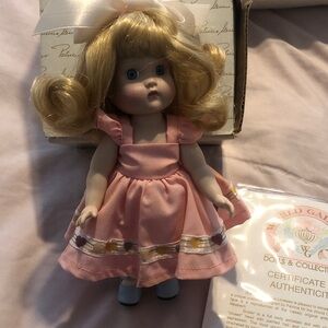 Adorable Pink Dress Doll with Blonde Curls